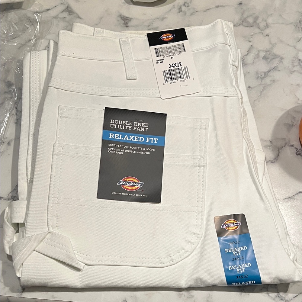 Dickies White Double Knee Utility Pants